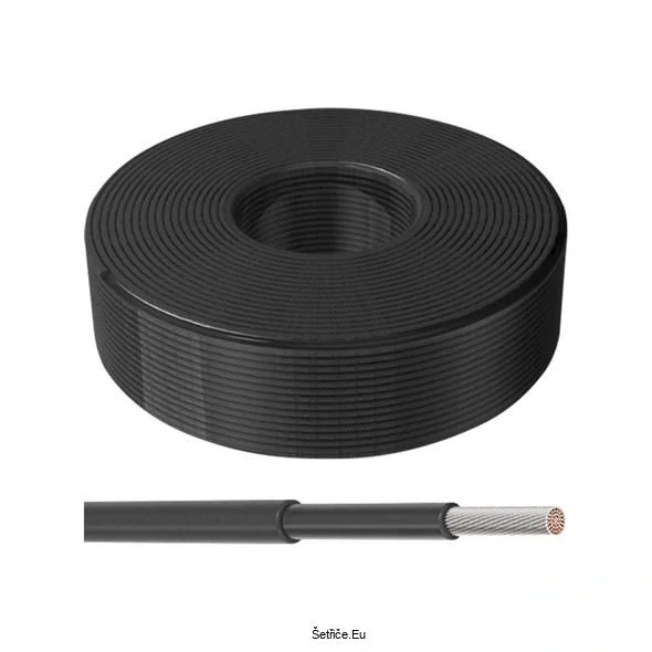 Solární kabel 6mm2, 1500V, černý, GETI GF-C05