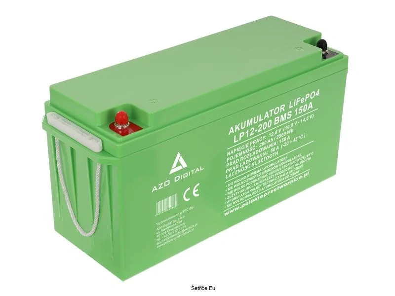 Baterie LiFePO4 LP12-200 BMS 200Ah 12V 150A Bluetooth pro soláry