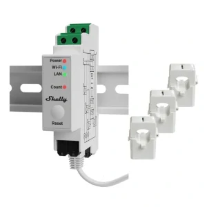 SHELLY PRO 3EM 120A Elektroměr třífázový na DIN lištu