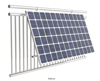 Držák pro fotovoltaický panel na balkón